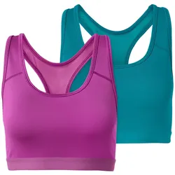 Tchibo - 2 Sport-BHs - Damen - Gr. L - violett