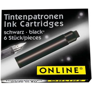 Online Füllerpatronen schwarz, 6 Stück