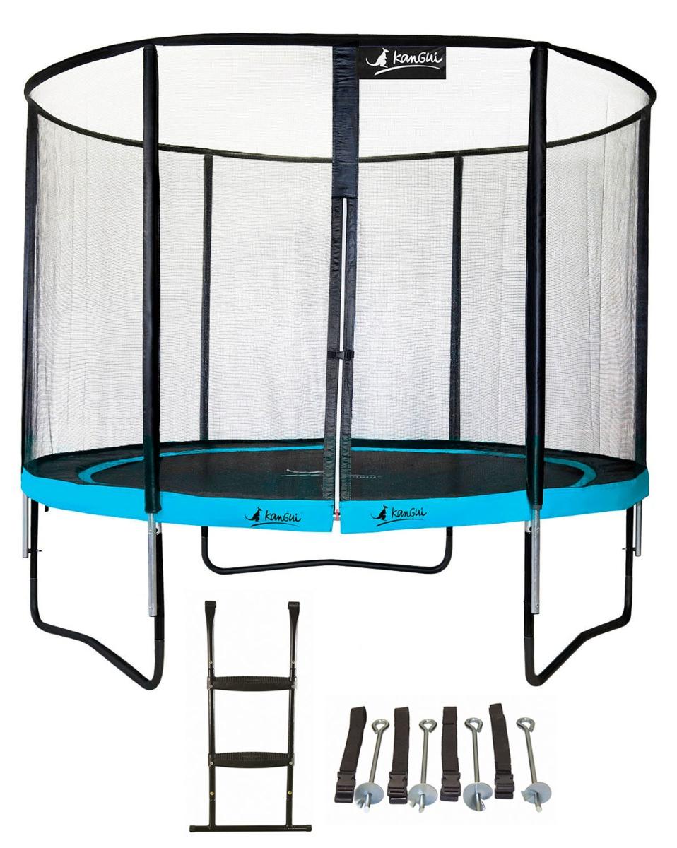 Trampolin Ø 300cm + Sicherheitsnetz + Leiter + Verankerungsset - PUNCHI 300