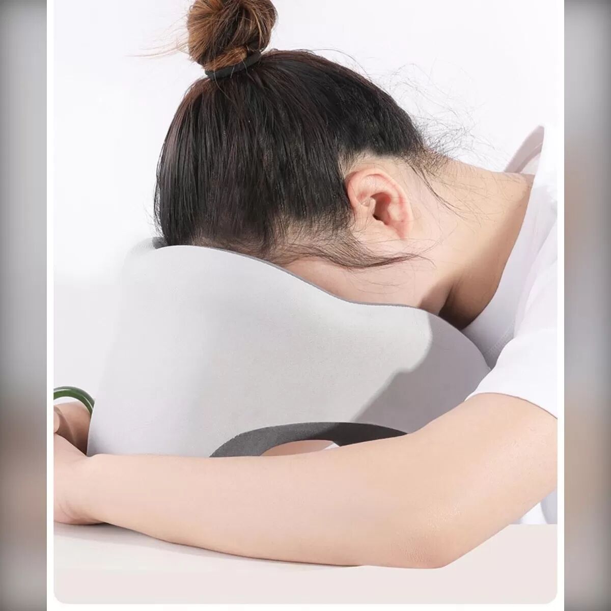 INF Oreiller de Sieste Ergonomique pour Bureau - Mousse à Mémoire Multifonctionnelle Le noir