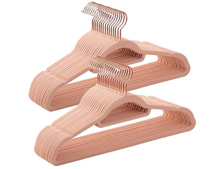 SONGMICS Kleiderbügel Samt, rutschfest, Platzsparend, 30er Set
