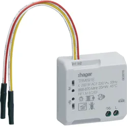 Hager TRM691E Funk UP Universal-Dimmer 1fach/Binäreingang 2fach 200W 2Draht