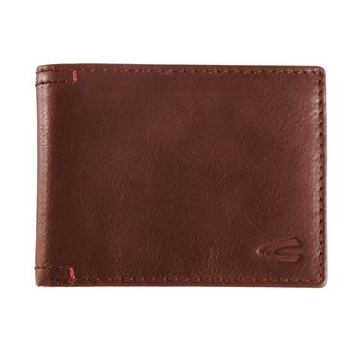 Geldbörse CAMEL ACTIVE "Salamanca", Herren, braun, Leder, clean, gepflegt, unifarben mit Farbeinsatz, Kleinlederwaren, Portemonnaie, Geldbeutel mit kontrastreichem Handstich-Detail