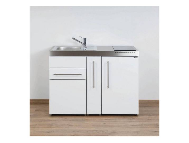 Stengel Küchenzeile 120 cm Premiumline MP 120 A Singleküche mit E-Geräten, Küchenblock mit Spüle, E-Geräten: Kühlschrank, Induktionskochfeld