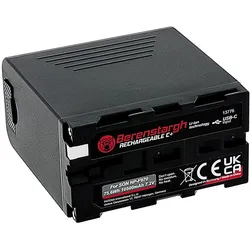 Berenstargh Akku Sony NP-F970 10500mAh USB-C Input (Kamera Akku), Kamera Stromversorgung, Schwarz