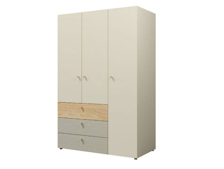 Compleo Kleiderschrank mit 3 Schubladen.Kleiderschrank für Kinderzimmer.Kinderzimmerschrank