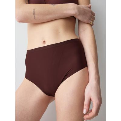 Slip TRIUMPH "Shape Smart Maxi", Damen, Gr. XL, braun (velvet chocolate), Microtouch, Obermaterial: 55% Elasthan, 45% Polyamid, körpernah, Unterhosen Slip, glättend und schmeichelnd
