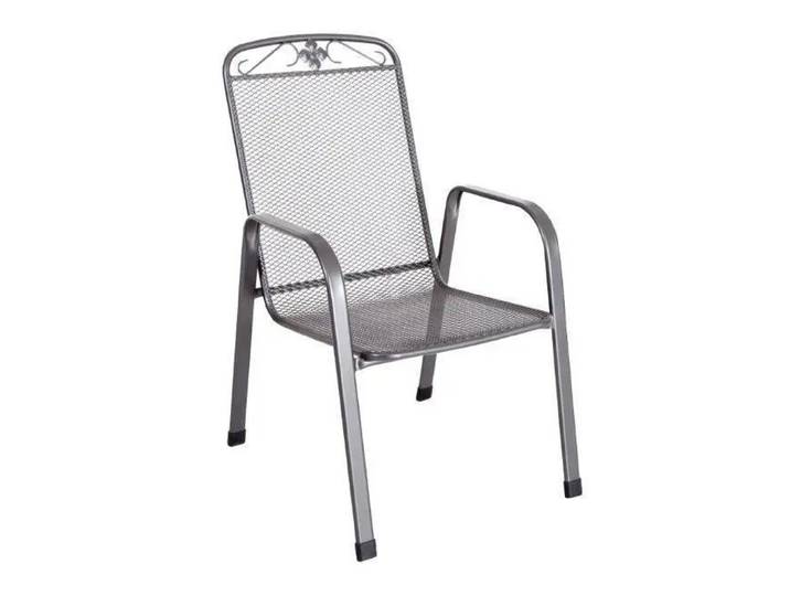 6er Set MWH Savoy Stapelstuhl Stahl iron grey