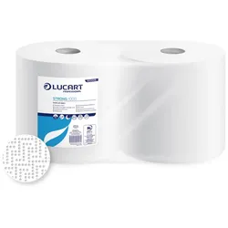 Lucart Strong 1000, Putzrollen weiß, 2 Rollen à 1000 Putztücher