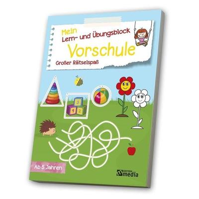 Mein Lern- & Übungsblock. Vorschule: Großer Rätselspaß, Gebundene Ausgabe von , Media Verlagsgesellschaft