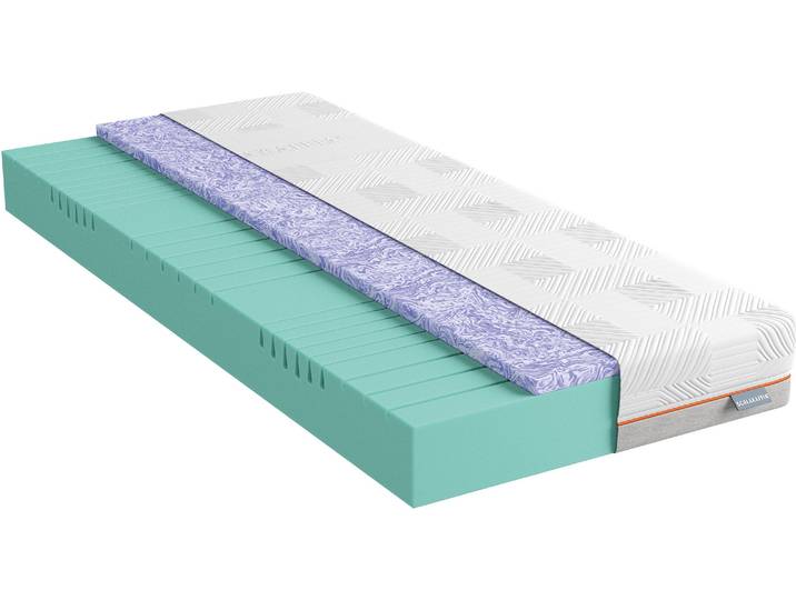 Kaltschaummatratze SCHLARAFFIA GelPro Quantum 200 , grün (weiß), B:90cm H:20cm L:200cm, Bezug (oben): 100% Polyester. Bezug (unten): 100% Polyester. Steppfüllung: 100% Polyester, Matratzen, Kaltschaummatratze