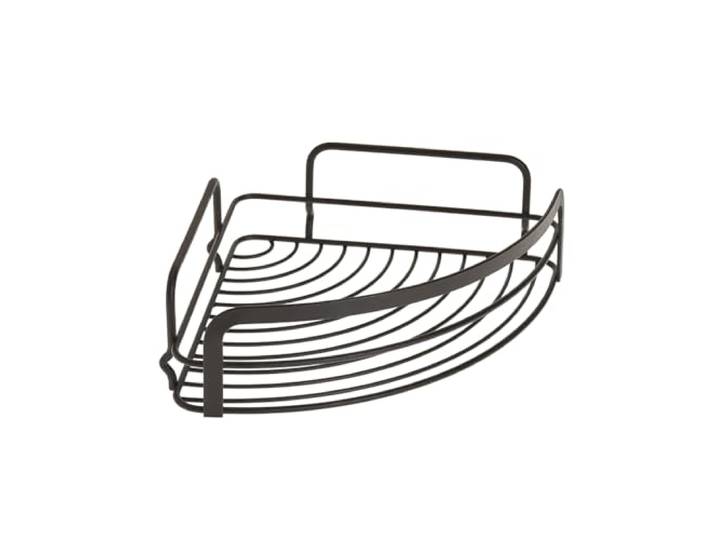 Metaltex Hoekplank, zwart, 20 x 20 x 6 cm