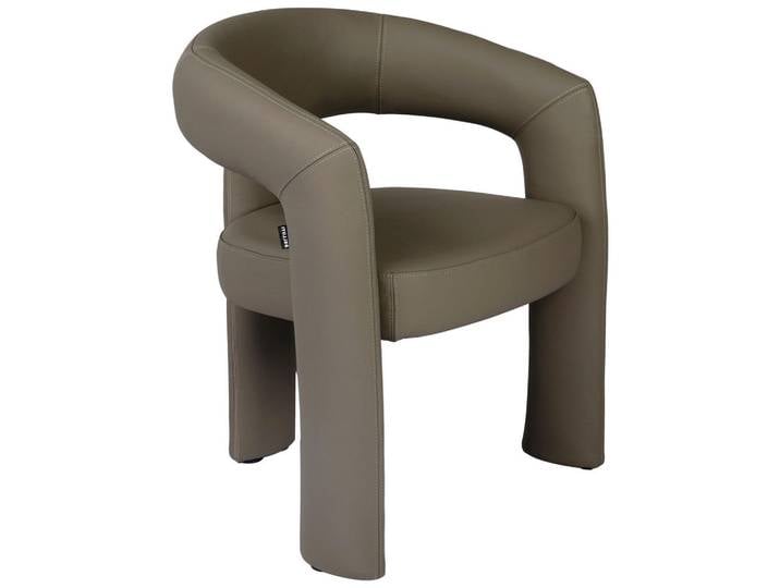 Belluti Armlehnstuhl, Braun, Metall, Echtleder, Rindleder, 61x81x67 cm, Esszimmer, Stühle, Esszimmerstühle, Armlehnenstühle