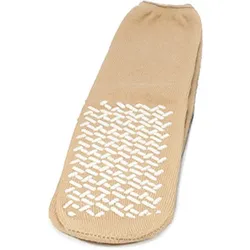 Medi-Inn Anti-Rutsch-Socken, 2-seitig beschichtet, 100% Polyester 10 Paar / XL braun