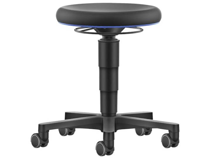 bimos Hocker Allround mit Rollen PU-Schaum Farbring blau