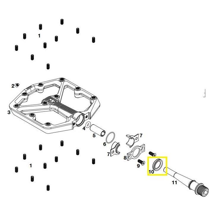 Crankbrothers Pedal External Seal, Dichtung, Stamp V1, aussen (40080605)