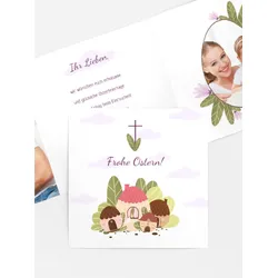Osterkarten selbst gestalten mit Spruch und Fotos im Onlinedesigner bei Meine-Kartenmanufaktur.de