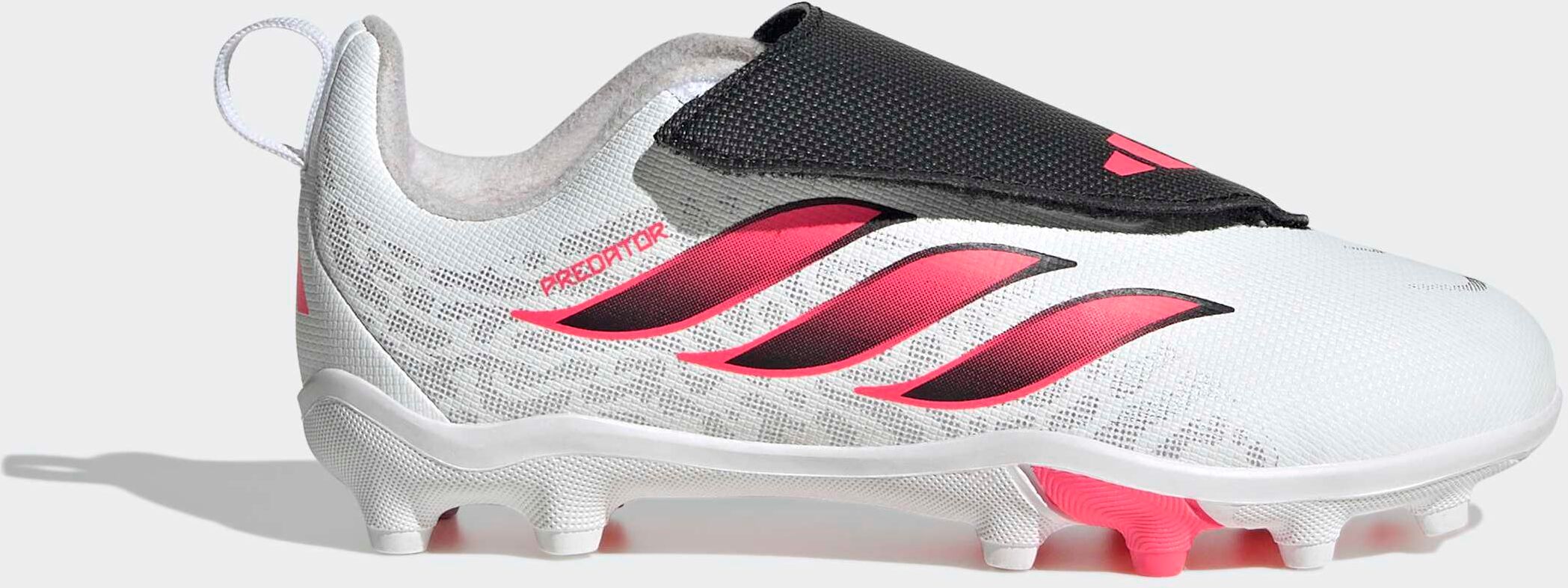 Fussballschuh ADIDAS PERFORMANCE "PREDATOR CLUB KIDS, KLETTVERSCHLUSS, FESTE BÖDEN/MULTI GROUND", Jungen, Gr. 29, pink (cloud weiß, solar turbo, core schwarz), Synthetik, Schuhe Fussballschuh, für viele verschiedene Böden geeignet cloud weiß, solar turbo,