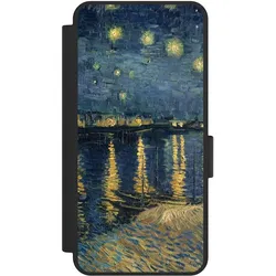 Nivocase Klapphülle für Samsung Galaxy S25 Edge Handyhülle aus Kunst Leder NIVOflip schwarz Kunst Malerei (Samsung Galaxy S25 Edge), Smartphone Hülle, Schwarz