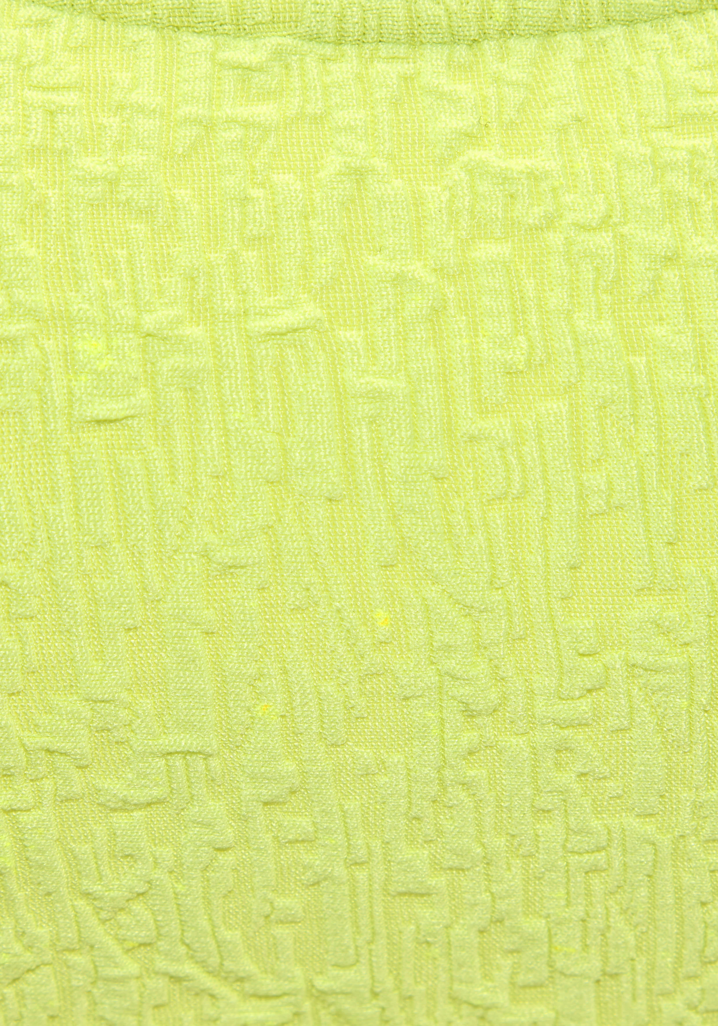 Bustier-Bikini-Top S.OLIVER "Oana", Damen, Gr. 38, Cup E, grün (limette), Microfaser, Strukturmuster, Bikini-Oberteile Bustier-Bikini-Top, mit Bügel limette 38, Cup E