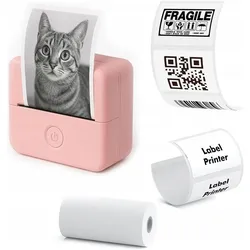 Loveinstant Drukarka Termiczna Bluetooth Do Zdjęć Naklejek Notatek Etykiet Aplikacja Ai / X6 / Różowy (Thermodirekt), Drucker, Pink