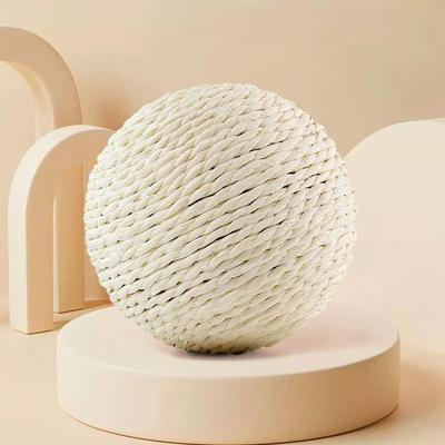 Uplift Picks Sisal Cat Scratching Ball Toy With Sound For Kittens white