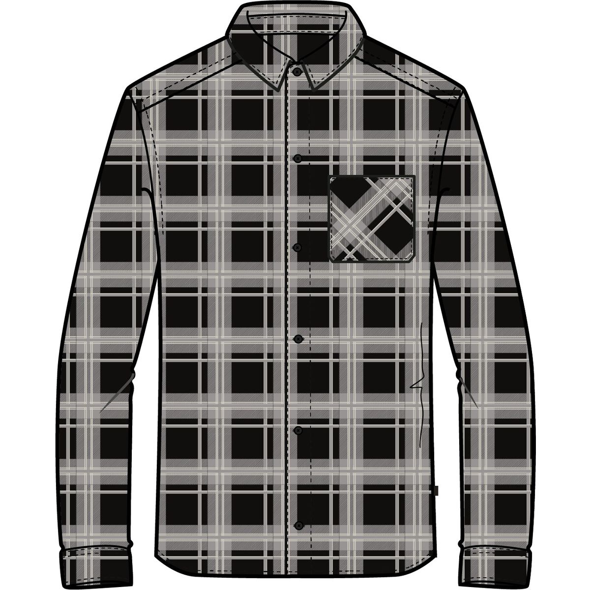 Oakley Podium Plaid LS Flannel pitch bla/cem/mist check (9I3) L FOA402573-9I3-L