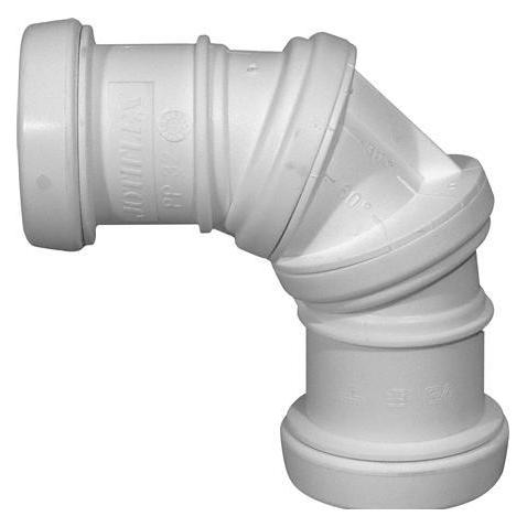 Purus Jotiflex flexibler Bogen 40mm weiss mit 1 Muffe (186193-340)