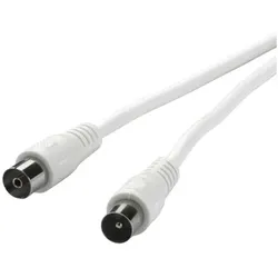 Vivanco TV-/Radio-Antennenkabel 90 dB, 5 m - Weiss (90 dB), Antennenkabel