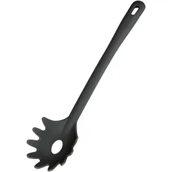 6x Metaltex Tecna Spaghettilöffel, Kochbesteck, Schwarz