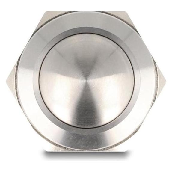 Delock Drucktaster zum Einbau 19 mm 2 x Schraubklemme Taster gewölbt (22041)