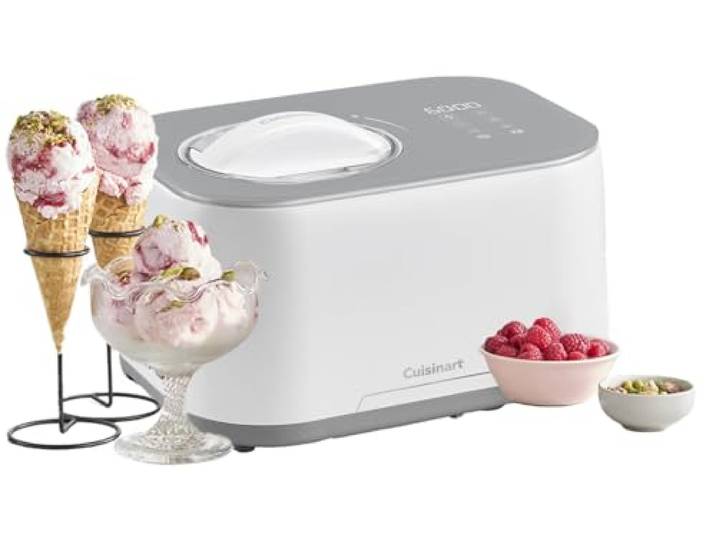 Cuisinart FreezeEase – Selbstkühlende Eismaschine 3 Voreinstellungen Eiscreme, Sorbet, Frozen Yoghurt Kein Vorkühlen nötig Fertig in 40 Minuten Kühlhaltefunktion