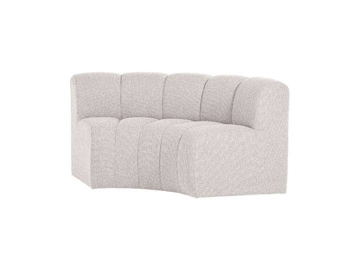 Banc de salle à manger dossier demi-cercle bouclé écru MOJO