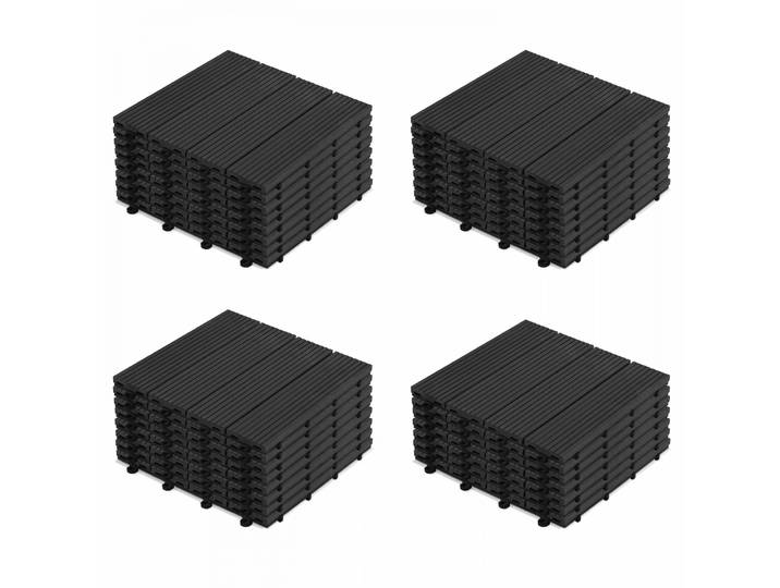 Oviala - Dalles de terrasse clipsables en bois composite (30x30x2,5 cm) - Vendues par lot