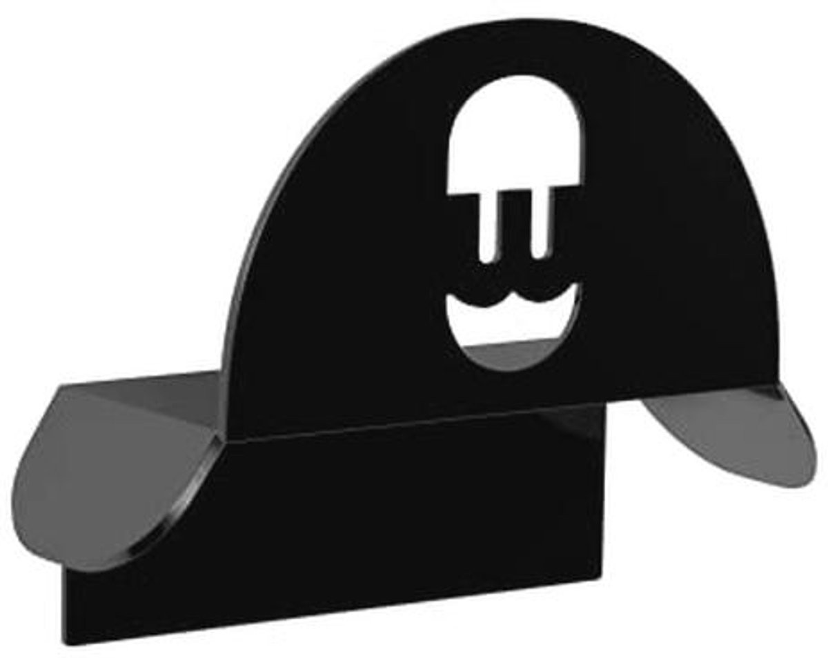 Zwarte wandbeugel voor laadkabel