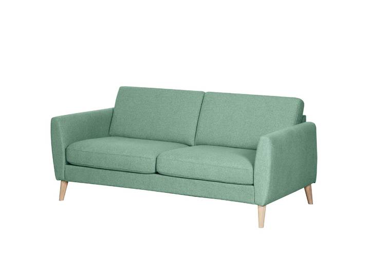 Canapé Kustavi 2-3 places Vert/Vert menthe Tissu structuré 190 x 80 x 90cm Scandi