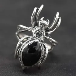 Drachensilber Giftring Spinne Ring mit Fach Silber 925/000 Schmuck 56 - Silber