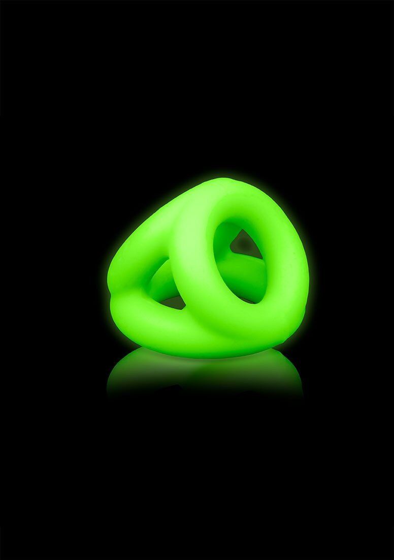 Ouch Fluo Cock Ring & Ball Strap - Glow in the Dark - Neon Green