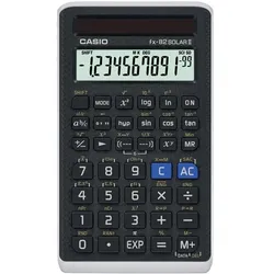 Casio Wissenschaftlicher Taschenrechner FX-82SOLAR II 12-stelliges Display Schwarz