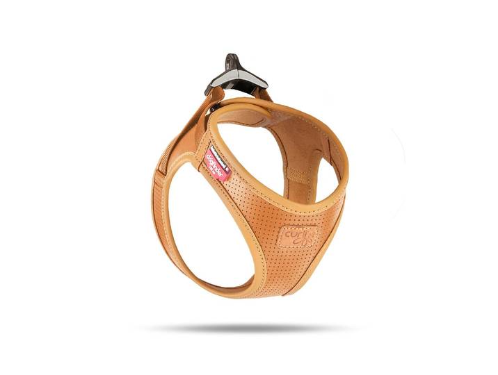 Hunde-Geschirr CURLI Geschirr Apfelleder , braun, M, Leder, Tiergeschirre, Hunde-Geschirr