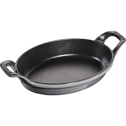 Staub Back- und Servierplatte 700 ml oval Graphit