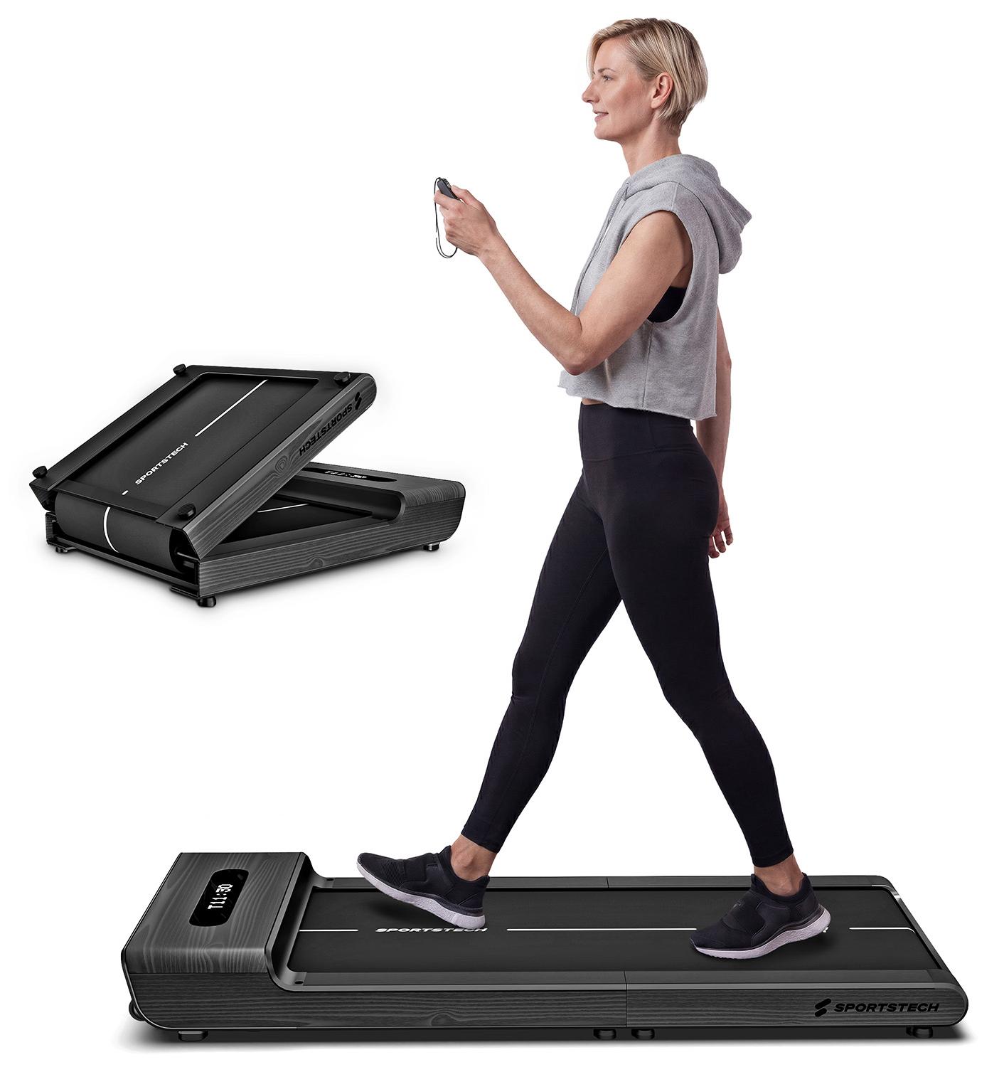 Sportstech WoodPad_Pro_GWD klappbar, 8 km/h, leise, App, bis 150 kg