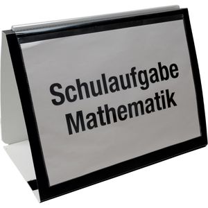TimeTex Tisch-Flipchart Whiteboard-Tisch-Flipchart, A4 quer, weiß / schwarz, inkl. 20 Prospekthüllen