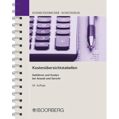 Kostenübersichtstabellen, Paperback von Karin Scheungrab, Richard Boorberg Verlag