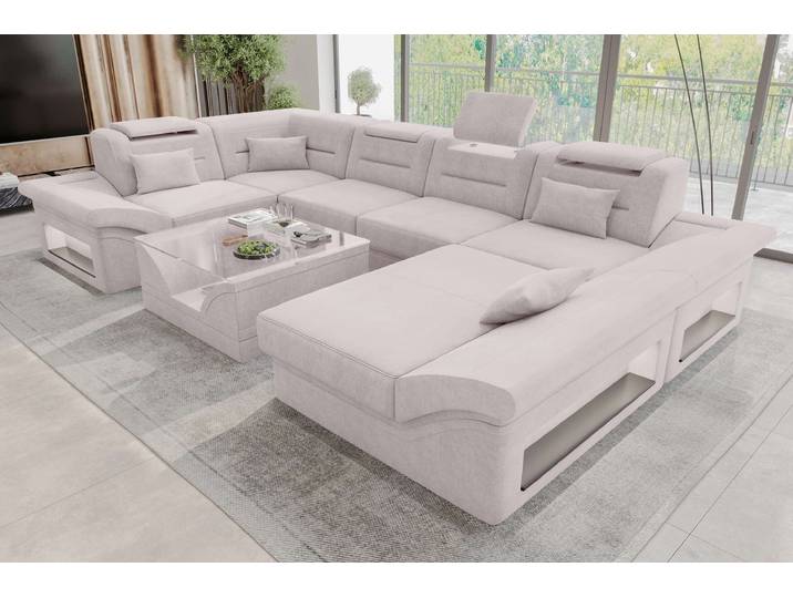 Wohnlandschaft Enzo U Form Stoffsofa