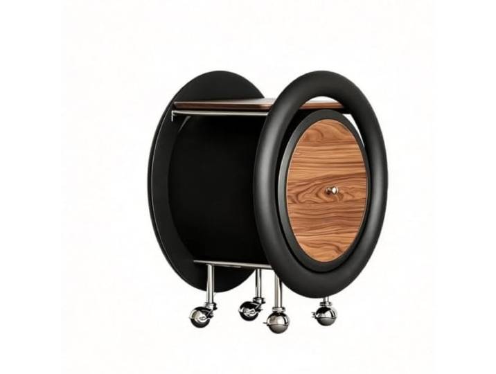 SilkRZlsss Nachttisch Mit Rollen Und Schublade, Retro Design Beistelltisch Mit Rollen, Nachttisch Modern Für Schlafzimmer Und Wohnzimmer