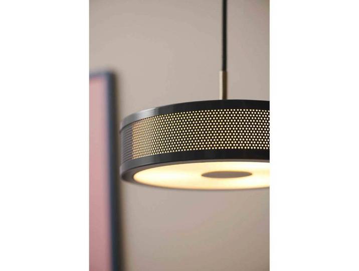 Frame 3 Hängelampe, Ø 24 cm, schwarz/messing - Halo Design - Wohnzimmer