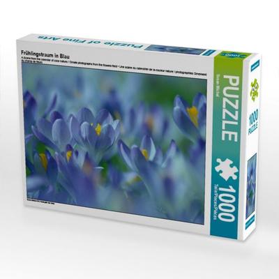 CALVENDO Puzzle Frühlingstraum in Blau | 1000 Teile Lege-Größe 64x48cm Foto-Puzzle für glückliche Stunden