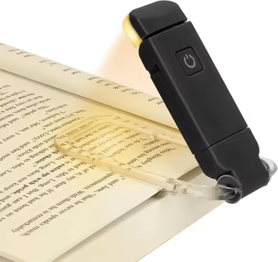 Inspire Curations USB Rechargeable LED Book Lights Adjustable Clip On Reading Lamp black