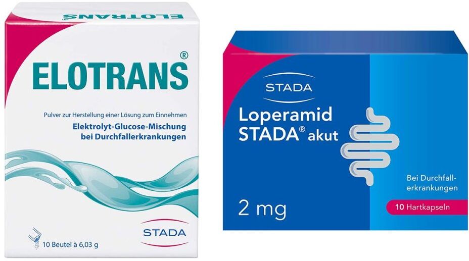 Elotrans Elektrolyte Pulver + Loperamid Stada akut 2mg 1stk